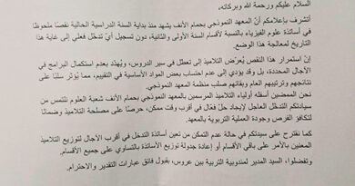 Lycée pilote de Hammam Lif : élèves sans professeur de sciences physiques depuis la rentrée.