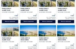 Air France propose des billets vers l'Algérie dès 84 euros en janvier 2026.