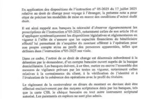 Allocation touristique : fin du cash, compte bancaire exigé, la Banque d'Algérie durcit les conditions