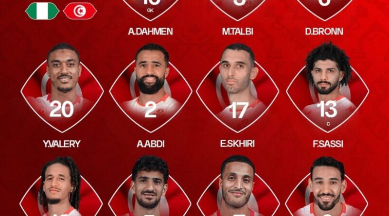 CAN 2025 : la Tunisie dévoile sa composition face au Nigeria