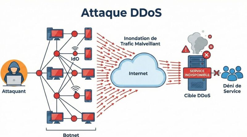 Comprendre l'attaque DDoS qui ne paralyse plus La Poste actuellement.