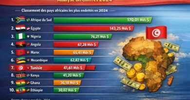 La Tunisie parmi les 10 pays les plus endettés en Afrique.