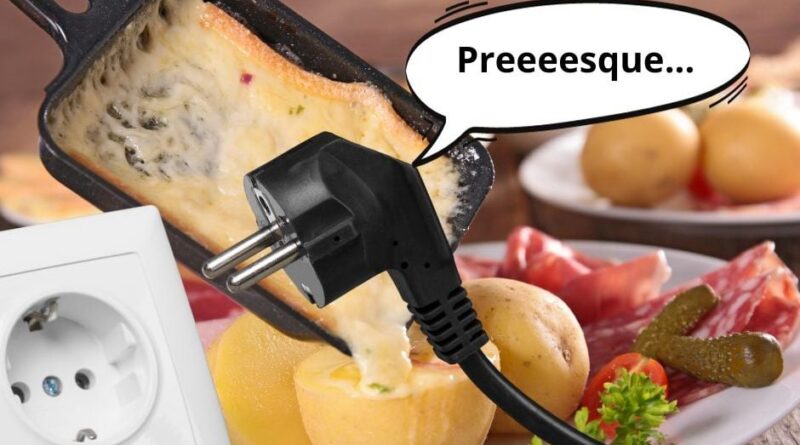 Le câble de l'appareil à raclette est trop court.