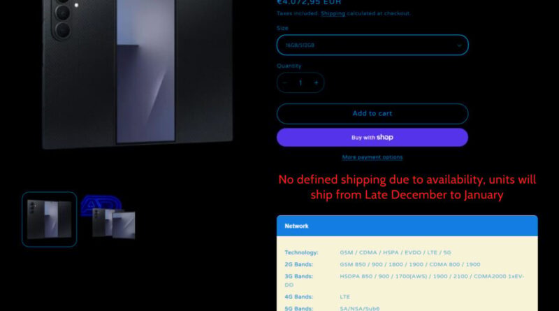 Le Samsung Galaxy TriFold est disponible en Europe : prix révélé.