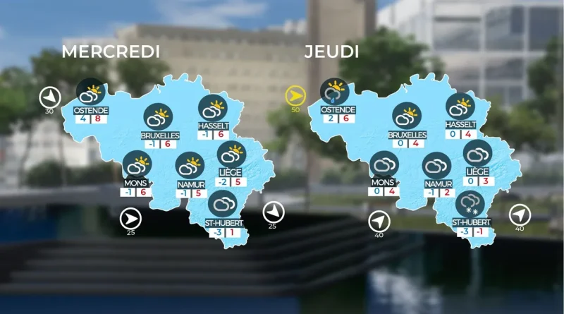 Météo en Belgique : grisaille et froid ne quittent pas ce lundi