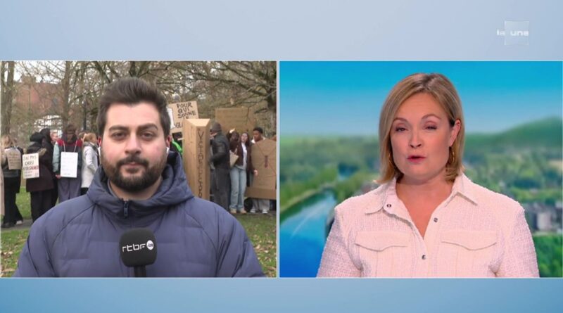 Rassemblement d’enseignants à Bruxelles avant le vote du budget FWB.