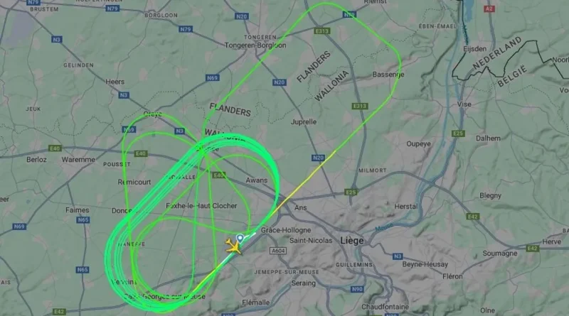 Un avion-cargo largue du kérosène au-dessus de communes près de Liège Airport.