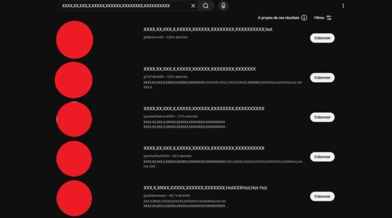 YouTube : contenus adultes accessibles par une simple recherche.