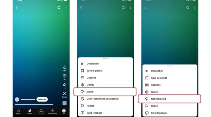 YouTube prévoit de masquer le bouton « Je n’aime pas » sur ses Shorts.