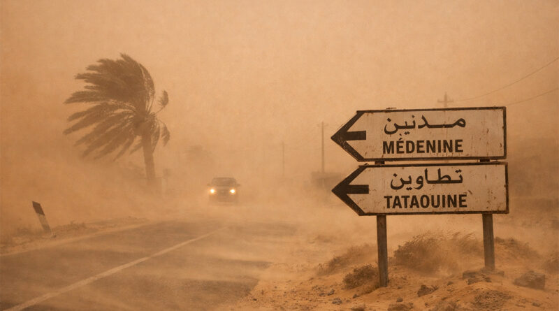 Alerte Météo : Vents de sable et rafales dans le sud tunisien.