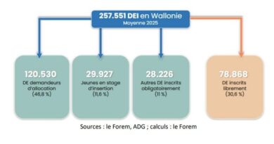 Augmentation de presque 10 % des demandeurs d'emploi en Wallonie entre 2024 et 2025.