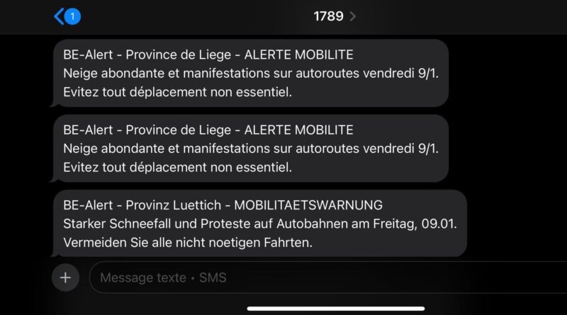 Des habitants reçoivent jusqu'à six messages Be-Alert, le gouverneur précise que ce n'est pas un bug.