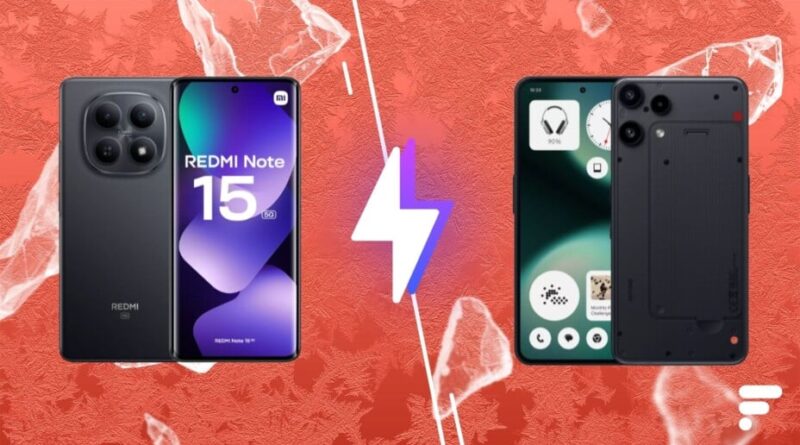 Deux milieux de gamme à moins de 250 € : Xiaomi Redmi Note 15 5G ou Nothing Phone (3a) Lite ?