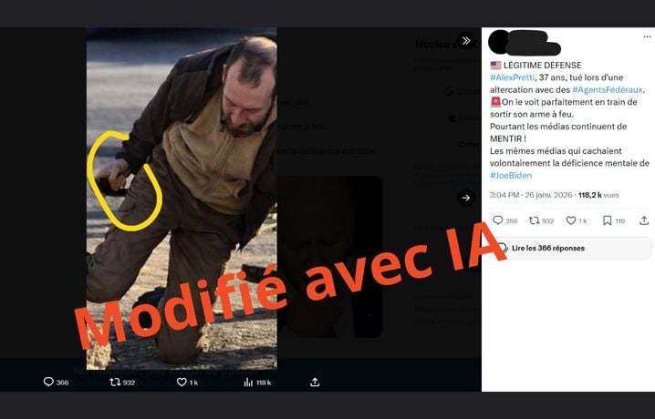 Cette image montrant Alex Pretti a été modifiée avec l'aide de l'intelligence artificielle.