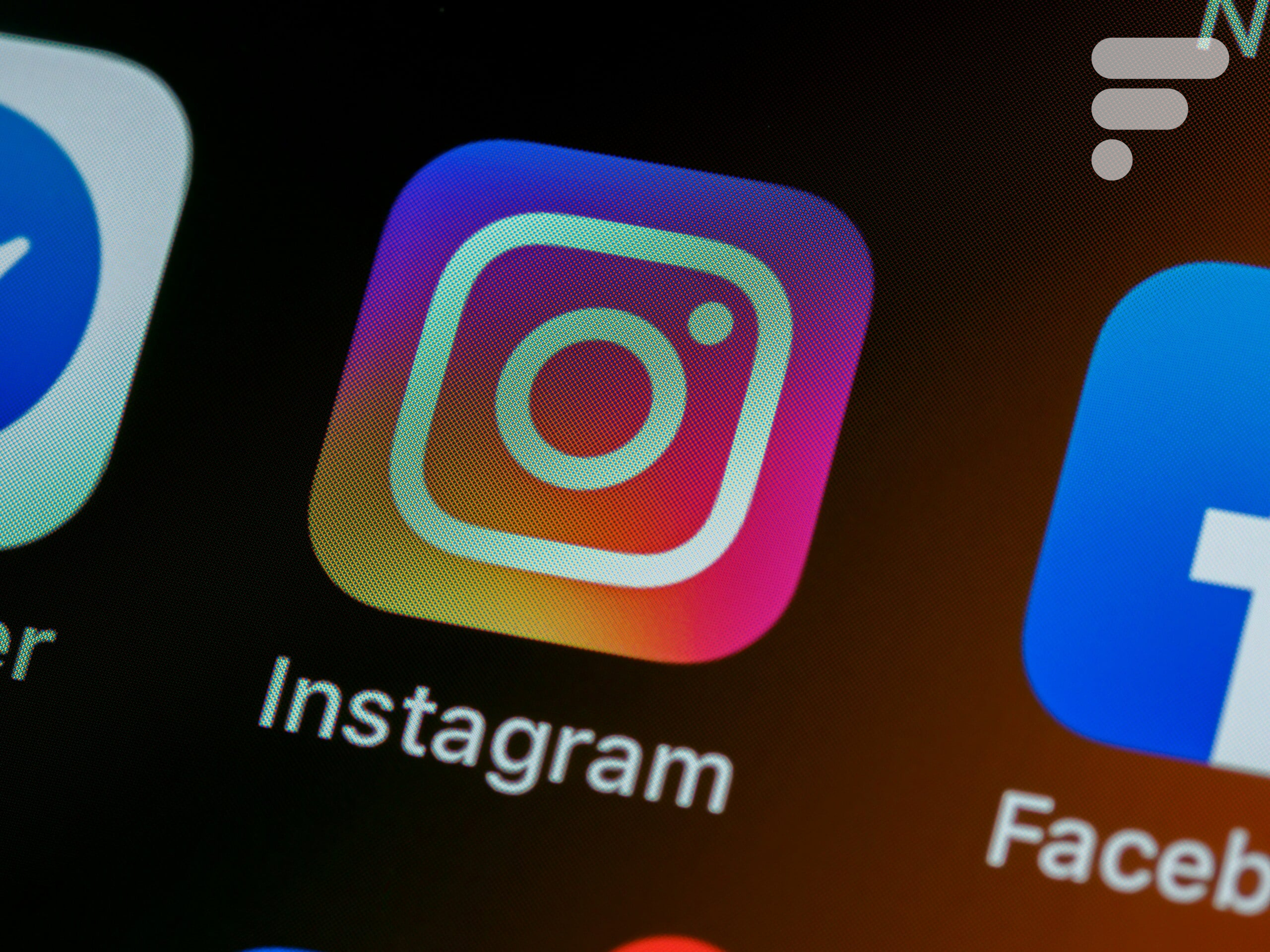 icône d'Instagram sur un smartphone