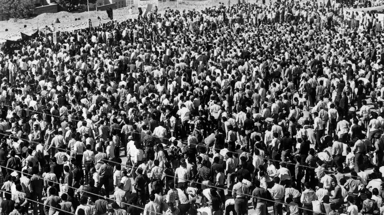7 septembre 1978 : manifestation dans les rues de Téhéran contre le Shah.