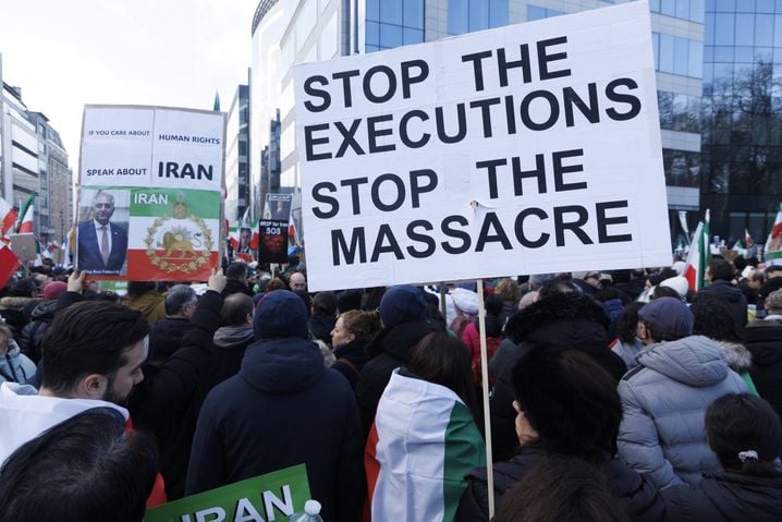 Le 25 janvier à Bruxelles, la diaspora iranienne demandait la fin des massacres en Iran.