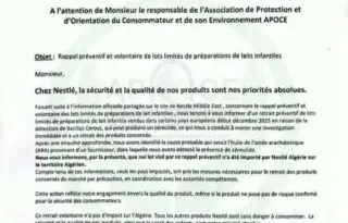 Laits infantiles Nestlé rappelés dans 50 pays : l’Algérie est concernée ?