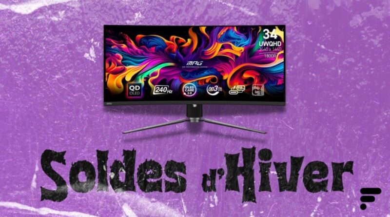 L'écran PC gamer 34″ MSI QD-OLED 240 Hz à 700 € en soldes