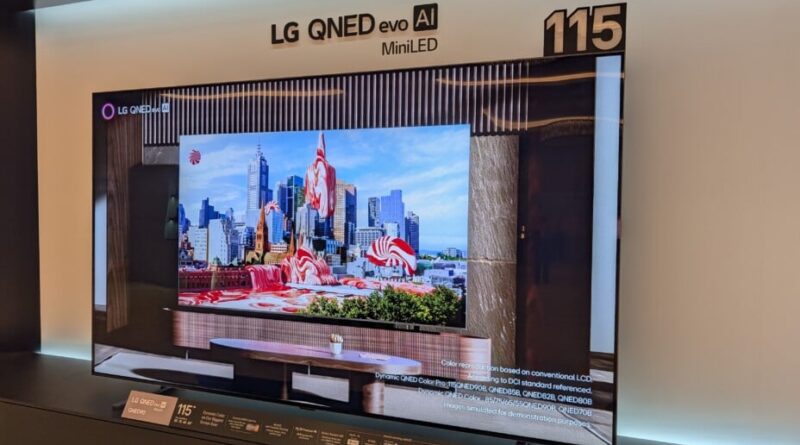 LG présente des téléviseurs géants de 115 pouces maximum.