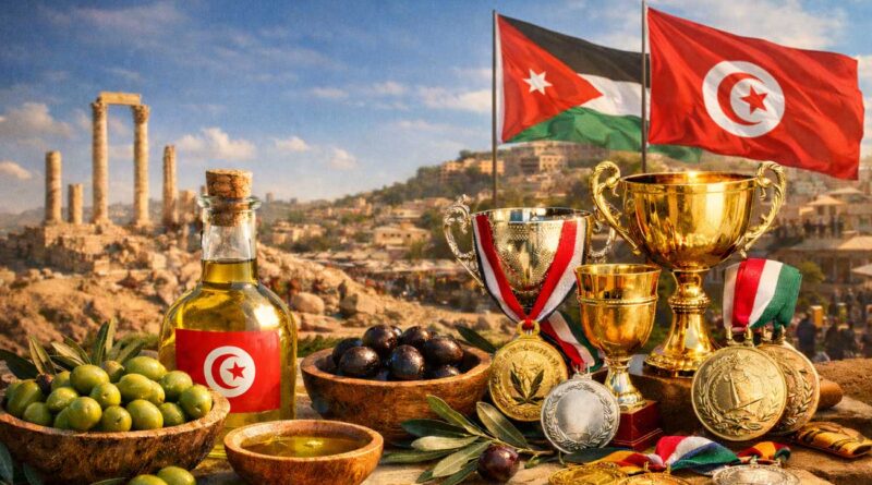 L'huile d'olive tunisienne brille après 307 prix internationaux en Jordanie.