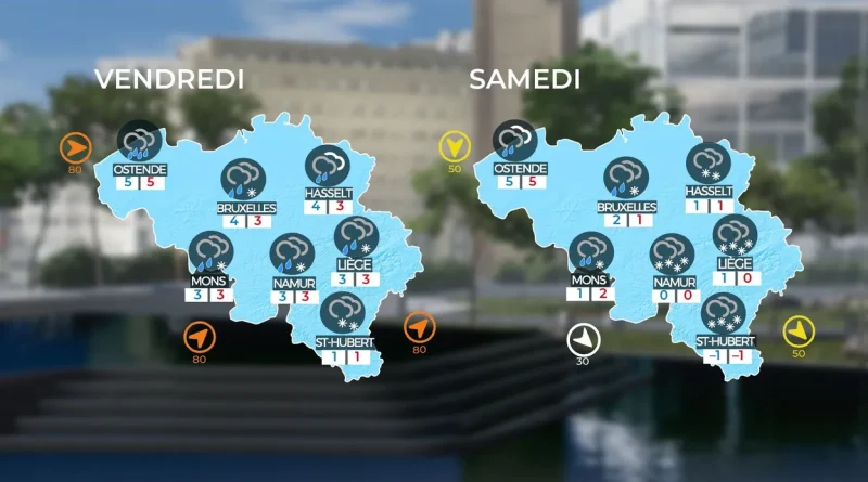 Météo en Belgique : évolution des chutes de neige annoncées