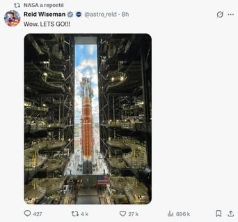 Mission Artémis 2 : la giga fusée de la NASA prête au départ.