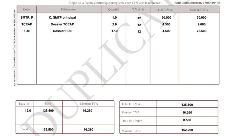 Modèle de facture électronique en Tunisie : ce qu'il faut savoir