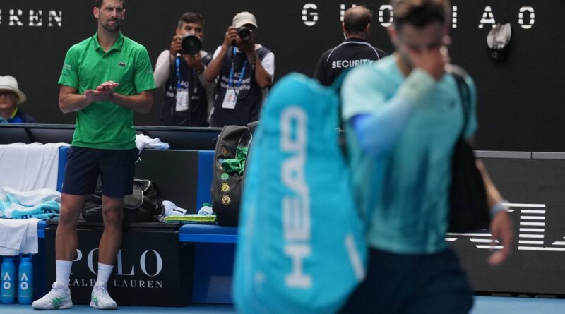 Open d'Australie : Djokovic déçu par l'abandon de Musetti.