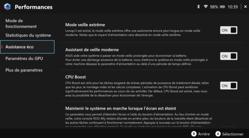 Optimisation de la batterie pour ROG Xbox Ally et ROG Xbox Ally X.