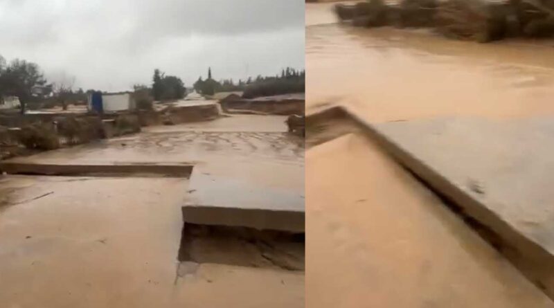 Pluies intensives : le pont de Bouyoussef s’effondre à Tazarka (vidéo)