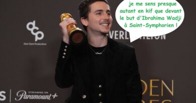 Timothée Chalamet déclare : « Saint-Etienne ne doit pas rester en Ligue 2 » aux Golden Globes.