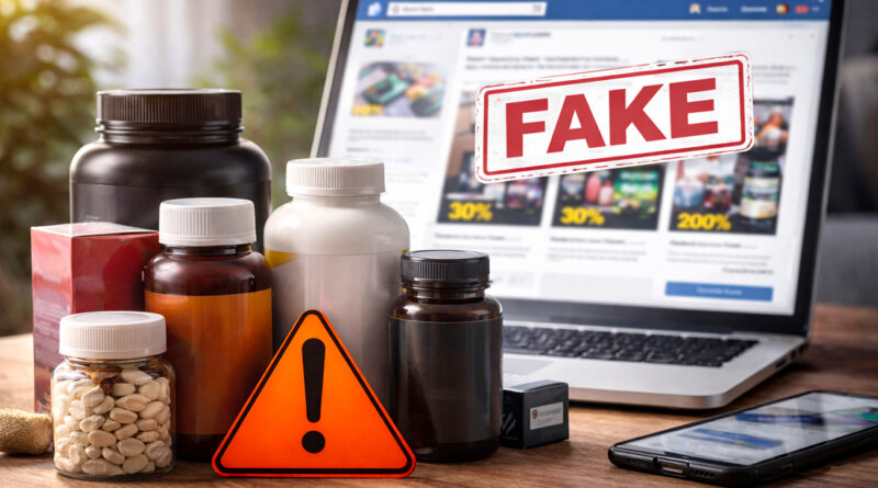 Vente de faux compléments alimentaires sur Facebook : mise en garde de l’ordre des pharmaciens.