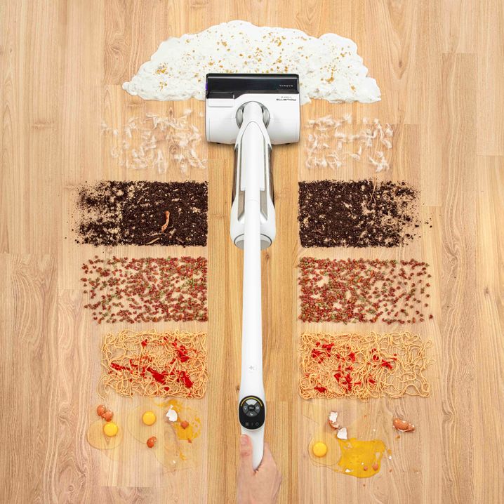 Les aspirateurs-balais-laveurs peuvent nettoyer des déchets de petite taille ou taille moyenne.