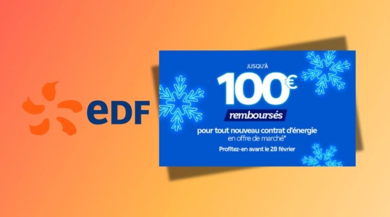 EDF : 100 euros de réduction sur votre facture avec le bonus d’hiver.