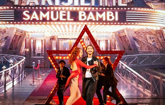 La danseuse Ana Riera avec l’humoriste Samuel Bambi.