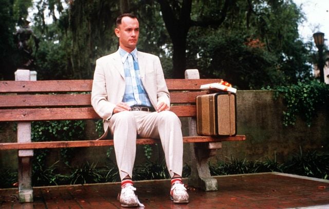 Tom Hanks dans Forrest Gump de Robert Zemeckis (1994).