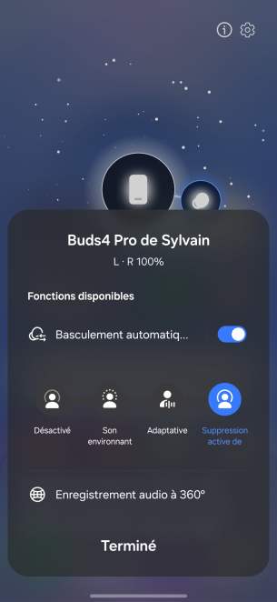 Samsung Galaxy Buds 4 Pro paramètres