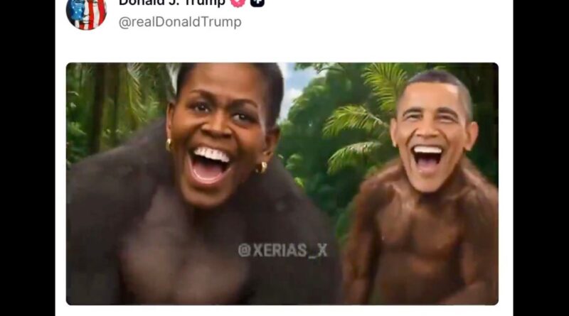 États-Unis : Trump diffuse une vidéo de Barack et Michelle Obama en singes