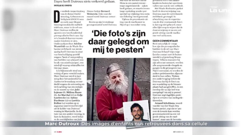 Images pédopornographiques dans la cellule de Marc Dutroux : évaluation des risques par le procureur du Roi.