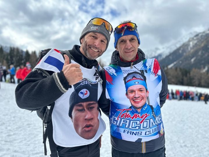 Papa d'Eric, Franck Perrot a pu rencontrer ce mardi le père de Tommasso Giacomel.