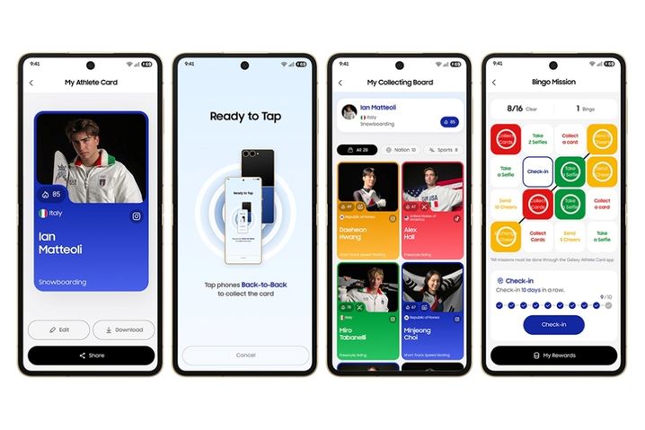 Différentes applications ont été développées pour le Galaxy Z Flip7 Édition Olympique.