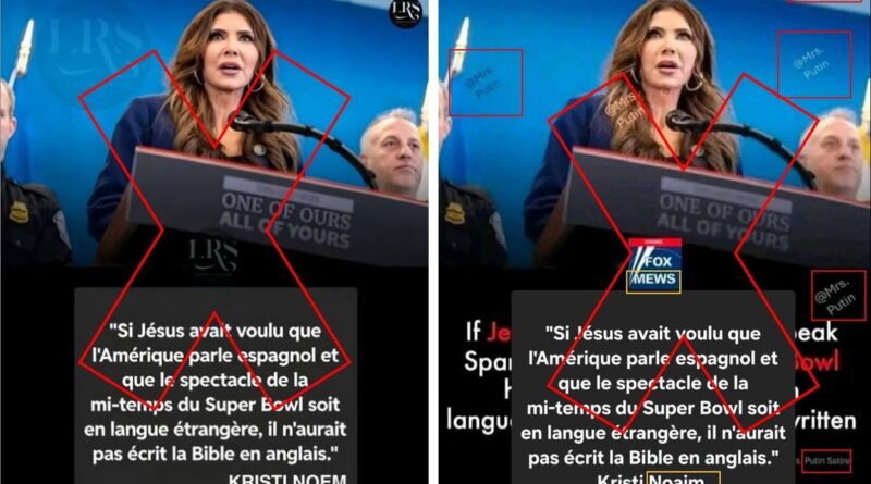 Kristi Noem n’a pas affirmé que la Bible a été écrite en anglais par Jésus.