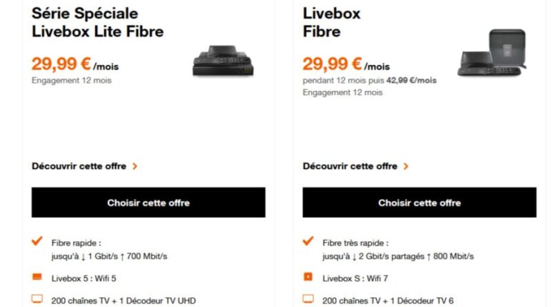Orange inclut le décodeur TV 6 dans l’offre Livebox Fibre.