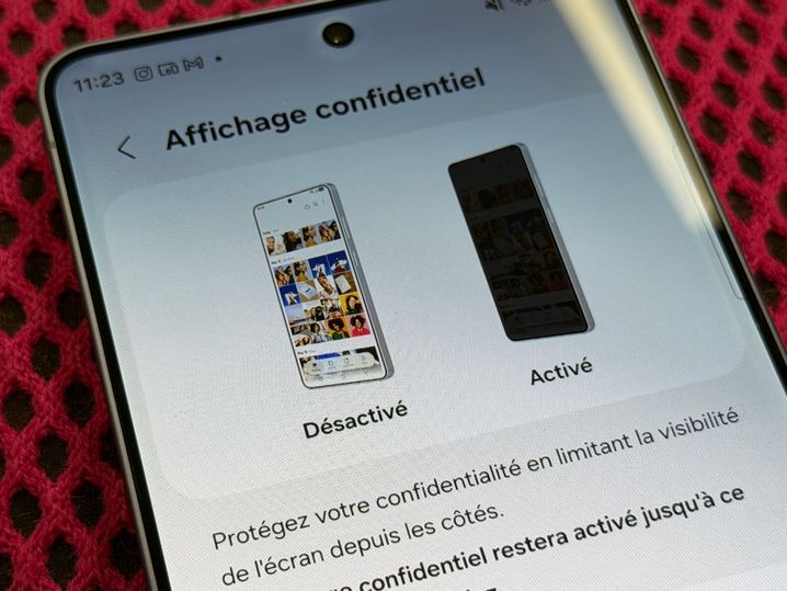 Un simple réglage permet d'activer et de désactiver la fonction «Privacy Display» sur le Samsung Galaxy S26 Ultra.