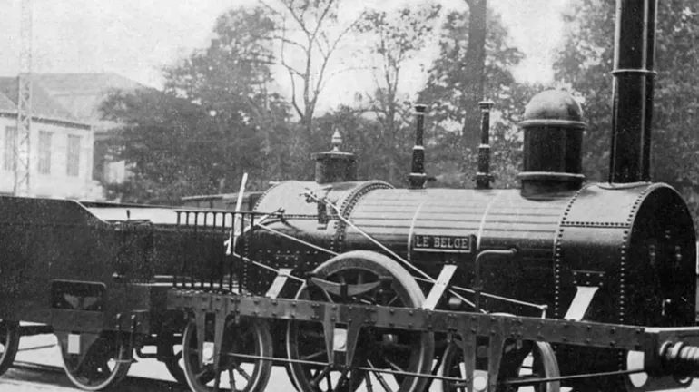 Le Belge, première locomotive construite en Belgique sous License anglaise.