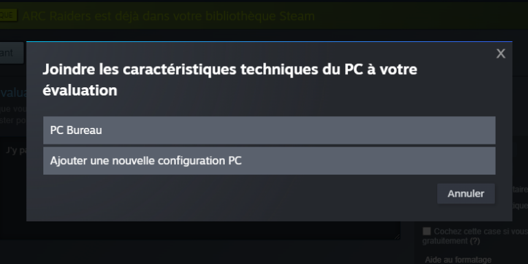 Steam facilite la vérification de la compatibilité des jeux avec VOTRE PC.