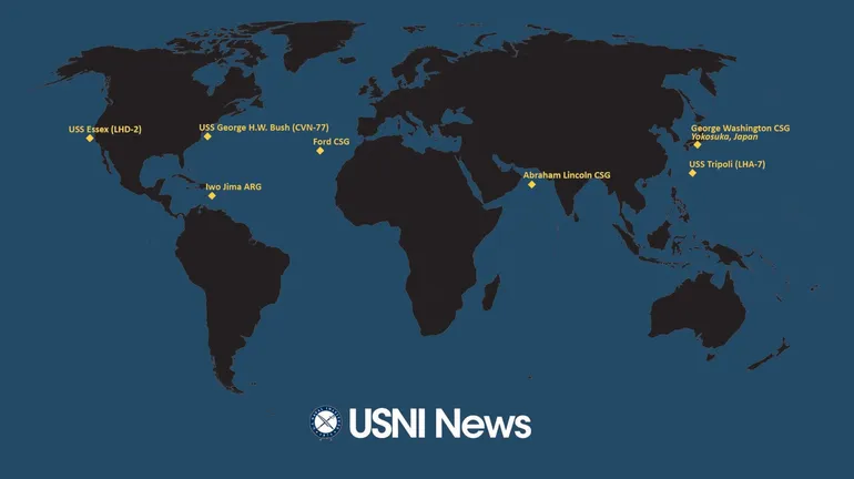 Le 17 février 2026, le porte-avions Abraham Lincoln est à 700 km des côtes iraniennes et le Gérald Ford s’apprête à passer le détroit de Gibraltar pour arriver en Méditerranée.