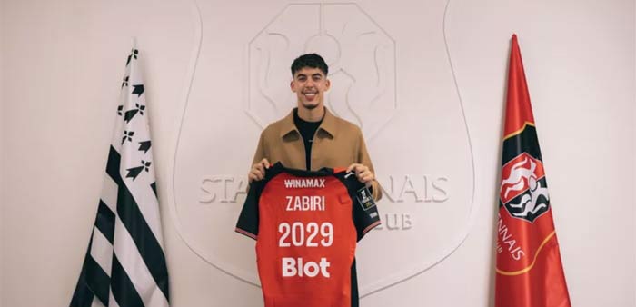 Yassir Zabiri signe avec Rennes jusqu'en 2029.