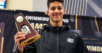 Ahmed Jaouadi remporte l'or et établit un nouveau record aux NCAA du 1650 yards.
